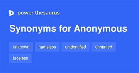 words that are similar to anonymous